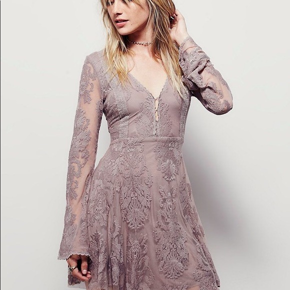 Free People Dresses & Skirts - Free People Reign Over Me Dress Mauve Purple (Sx)
